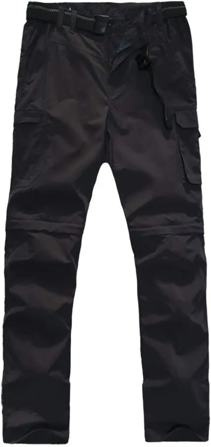 Boy??s Convertible Hiking Pants Lightweight Quick Dry Zip Off Pants for Kids Youth Outdoor UPF 50  Casual Cargo Trousers