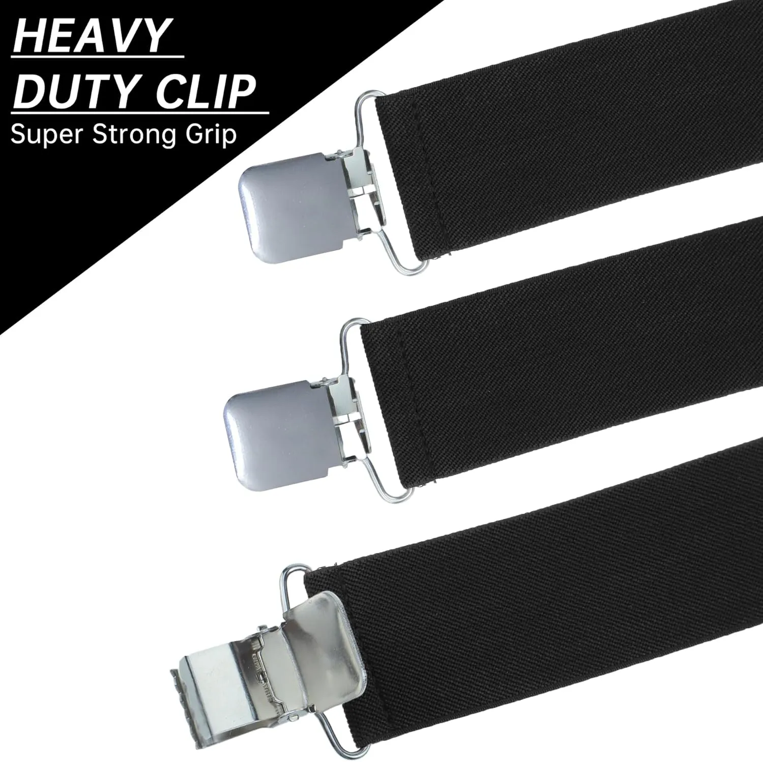 CADONO Men's 2 Inch Heavy Duty Suspenders??Adjustable X-Back with Strong Clips for Work, Jeans, and More