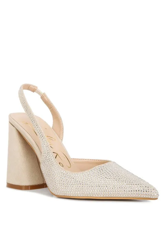 Chic Rhinestone Slingback Sandals