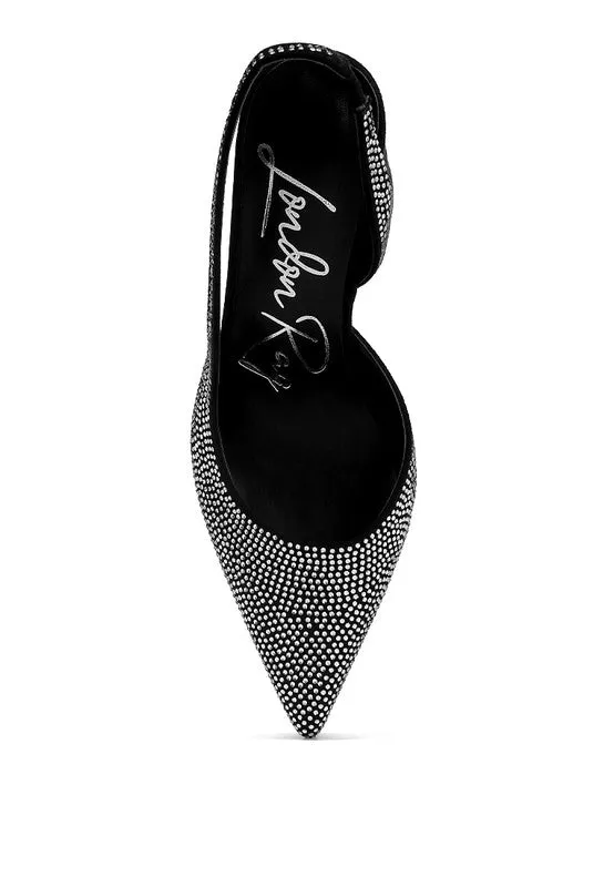 Chic Rhinestone Slingback Sandals