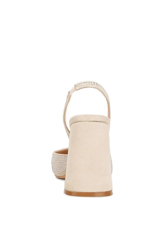Chic Rhinestone Slingback Sandals