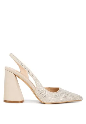 Chic Rhinestone Slingback Sandals