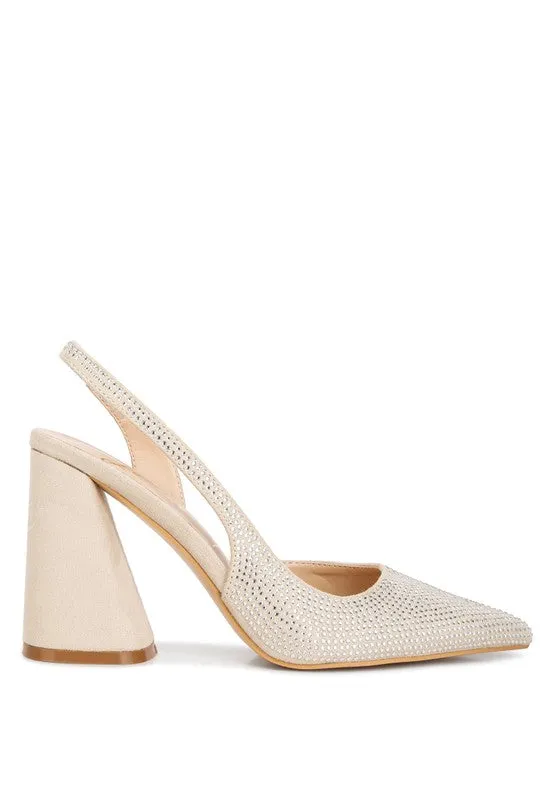 Chic Rhinestone Slingback Sandals