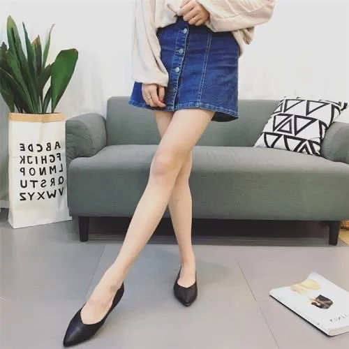 Comelyy Women's flat shoes with shallow mouth, comfortable soft sole and pointed toe shoes
