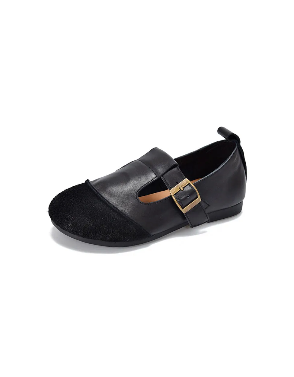 Comfortable T-strap Soft Soles Retro Flat Shoes