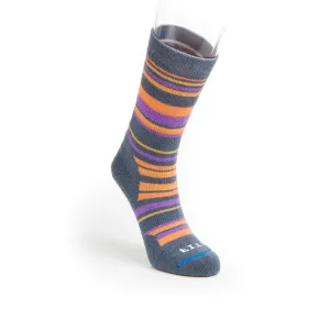 FITS F1015 Baya Full Cushion Hiker Crew Sock (Unisex) - Stormy Weather/Cadmium Orange