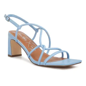 Knotted Straps Block Heeled Sandals