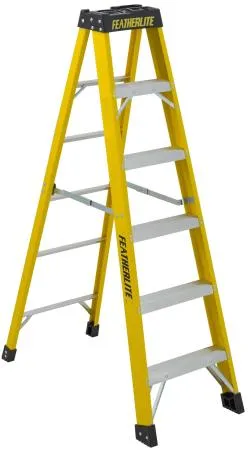 Ladder - Featherlite Series 6900 6′ Extra Heavy Duty Fiberglass Step Ladder, 6906