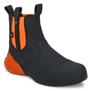 Leader Steel Toe Genuine Leather Chelsea Safety Boots