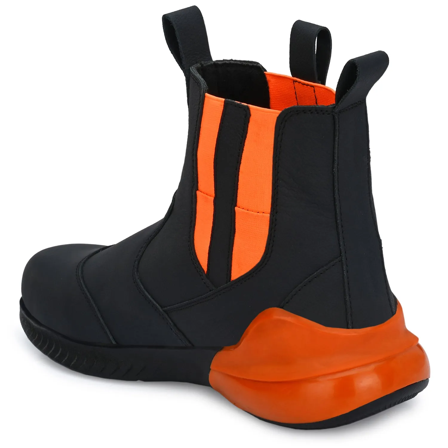 Leader Steel Toe Genuine Leather Chelsea Safety Boots