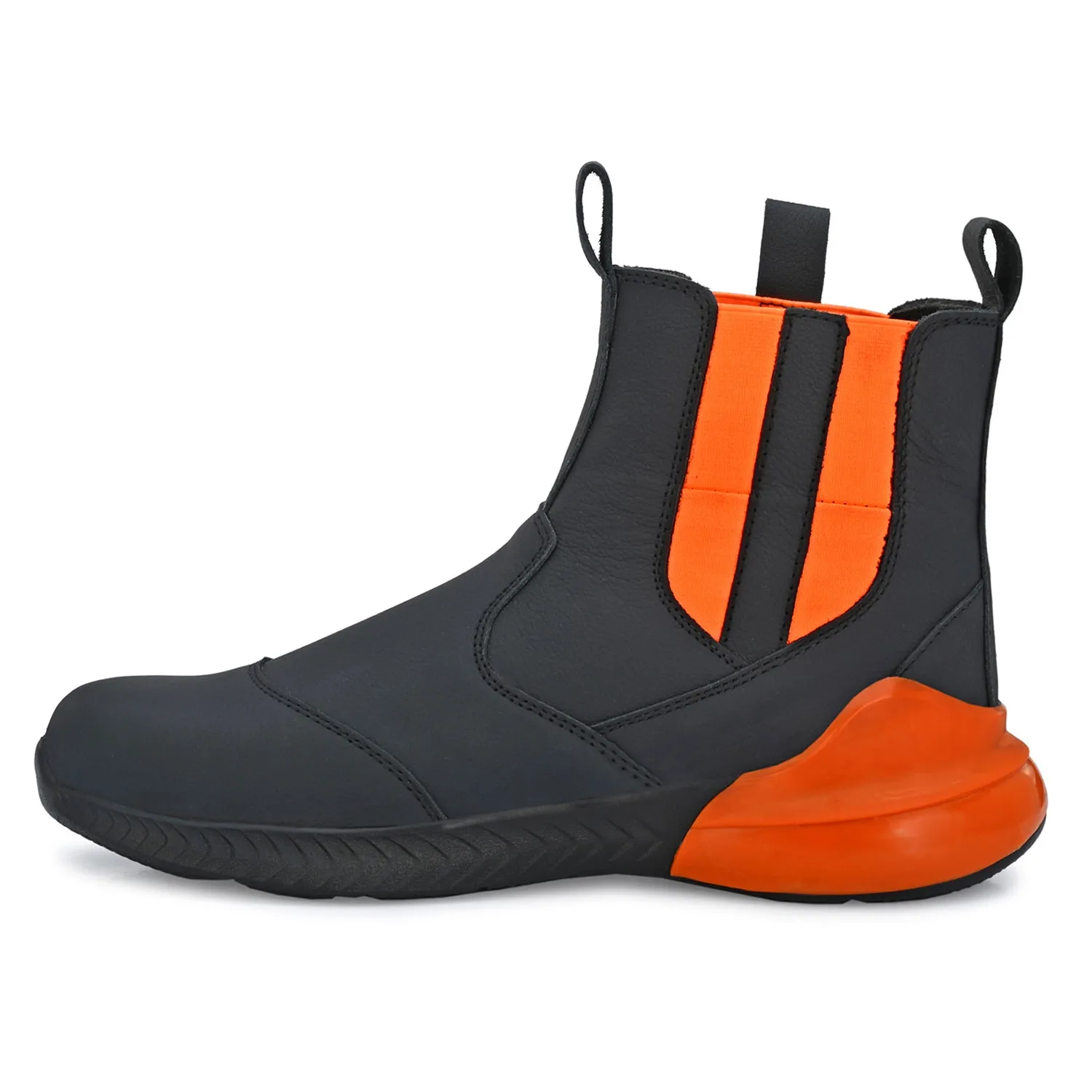 Leader Steel Toe Genuine Leather Chelsea Safety Boots