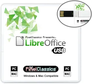 LibreOffice Office Suite 2025 on USB | Compatible with Microsoft Office Word, Excel & PowerPoint for Home Student Business | One Time Purchase, Lifetime License & Free Updates | Windows PC & Mac