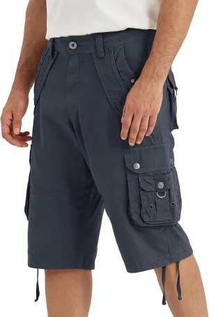 Mens Cargo Shorts with 8 Pockets Long Below Knee Length Relaxed Fit Casual Hiking Work Outdoor
