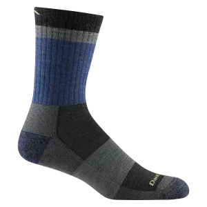 Men's Heady Stripe Micro Crew Lightweight with Cushion Sock - Blue
