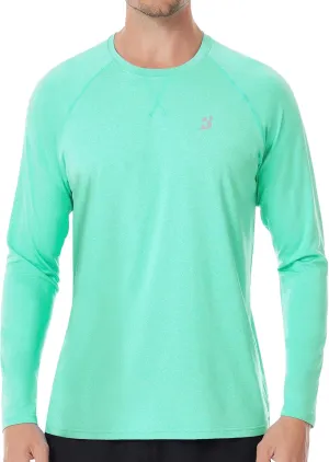 Roadbox UPF 50  Sun Shirts for Men, UV Protection Long Sleeve Swim Shirt, Lightweight Rash Guard for Fishing Hiking Running