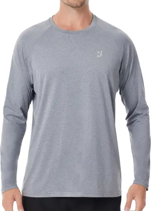 Roadbox UPF 50  Sun Shirts for Men, UV Protection Long Sleeve Swim Shirt, Lightweight Rash Guard for Fishing Hiking Running