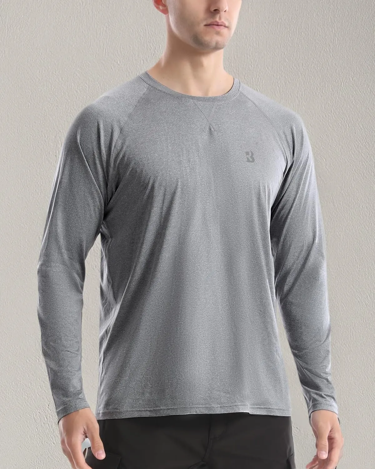 Roadbox UPF 50  Sun Shirts for Men, UV Protection Long Sleeve Swim Shirt, Lightweight Rash Guard for Fishing Hiking Running