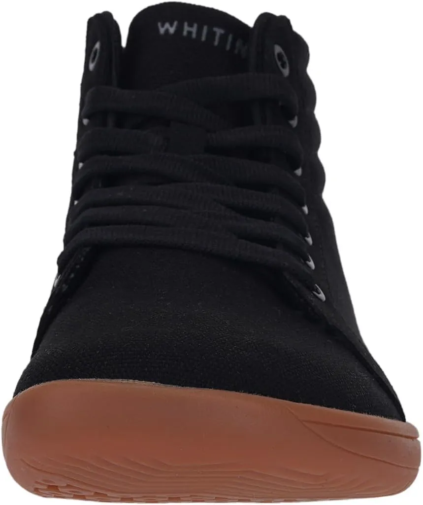WHITIN Men's Wide Hi-top Minimalist Barefoot Sneakers | Zero Drop Sole | Cushioned Ankle Support