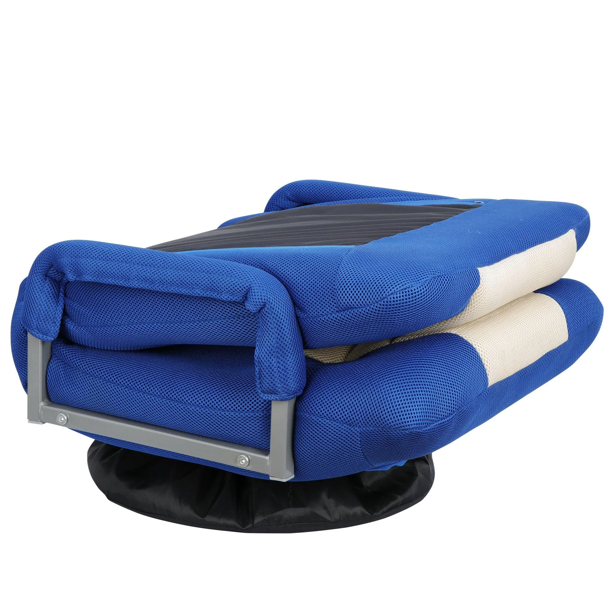 ZENY™ 360 Degree Swivel Gaming Floor Chair w/Armrest, Adjustable 5 Positions Folding Lounger Chairs